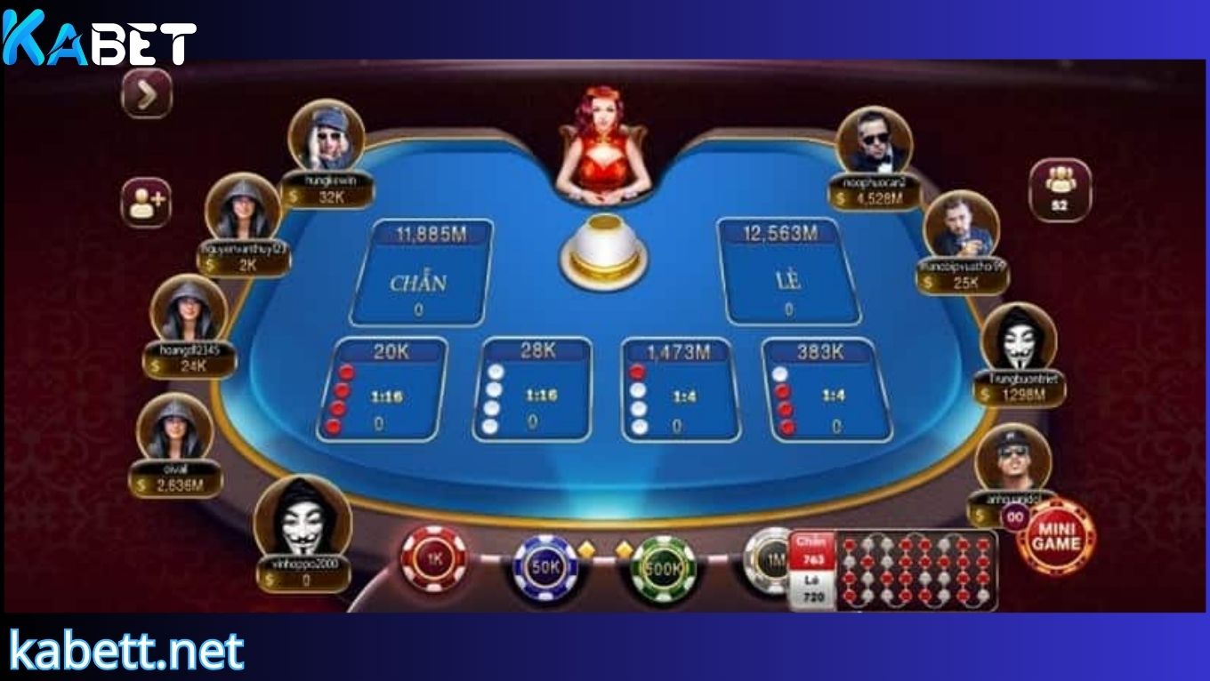 Các cửa cược xóc đĩa KABET phổ biến