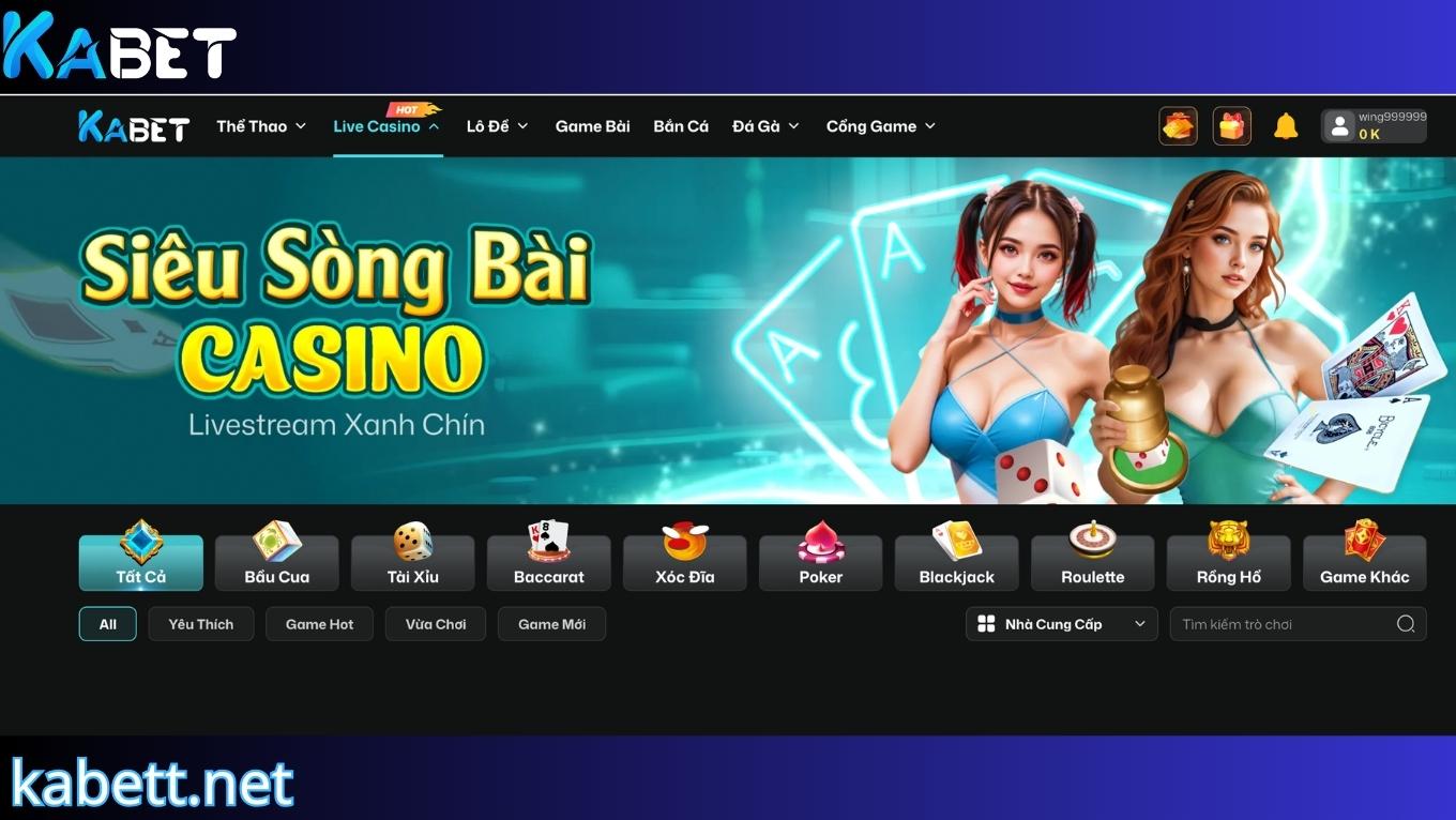 Hướng dẫn tham gia live casino KABET