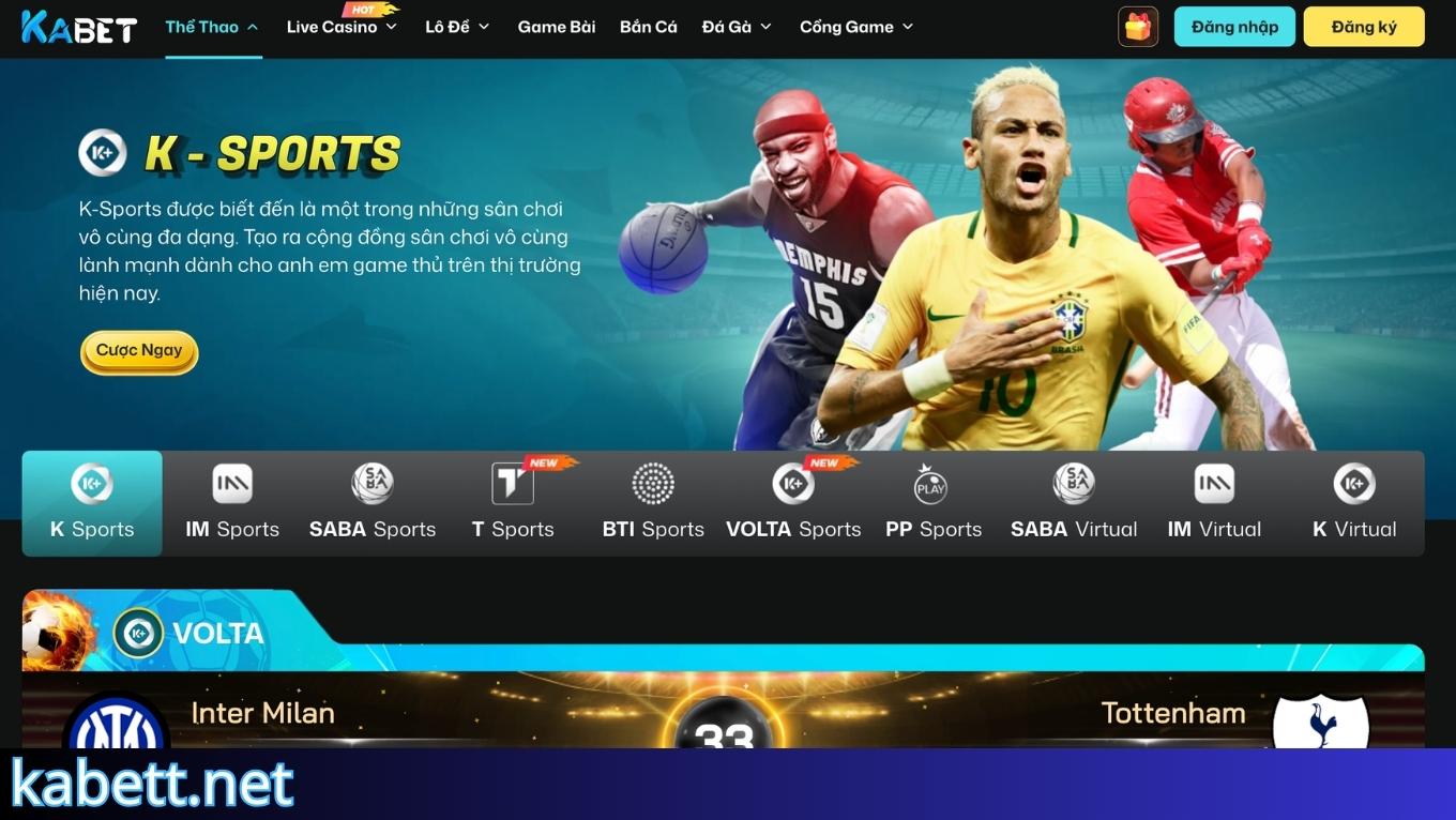 Sảnh thể thao KABET với trải nghiệm đỉnh cao