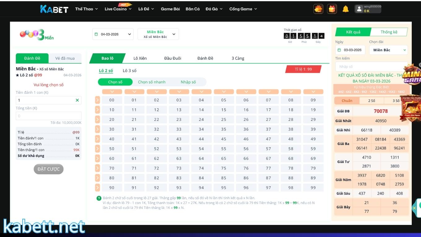 Tìm hiểu lô đề 3 miền KABET